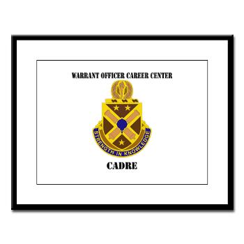 CWOCC - M01 - 02 - DUI - Warrant Officer Career Center - Cadre with Text - Large Framed Print