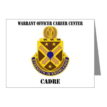 CWOCC - M01 - 02 - DUI - Warrant Officer Career Center - Cadre with Text - Note Cards (Pk of 20)