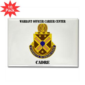 CWOCC - M01 - 01 - DUI - Warrant Officer Career Center - Cadre with Text - Rectangle Magnet (10 pack)