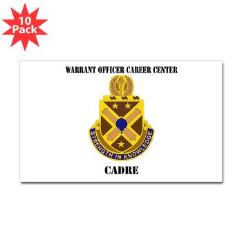 CWOCC - M01 - 01 - DUI - Warrant Officer Career Center - Cadre with Text - Sticker (Rectangle 10 pk)
