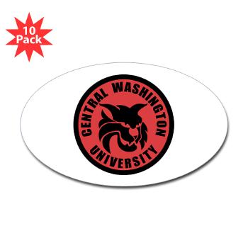 CWU - M01 - 01 - SSI - ROTC - Central Washington University - Sticker (Oval 10 pk) - Click Image to Close