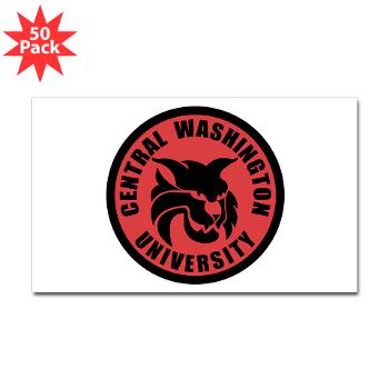 CWU - M01 - 01 - SSI - ROTC - Central Washington University - Sticker (Rectangle 50 pk)