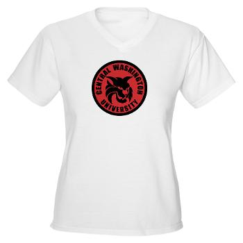 CWU - A01 - 04 - SSI - ROTC - Central Washington University - Women's V-Neck T-Shirt