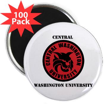 CWU - M01 - 01 - SSI - ROTC - Central Washington University with Text - 2.25" Magnet (100 pack)