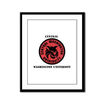 CWU - M01 - 02 - SSI - ROTC - Central Washington University with Text - Framed Panel Print