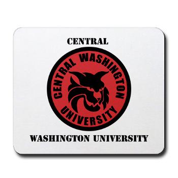 CWU - M01 - 03 - SSI - ROTC - Central Washington University with Text - Mousepad