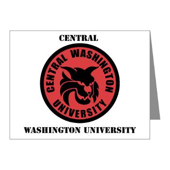 CWU - M01 - 02 - SSI - ROTC - Central Washington University with Text - Note Cards (Pk of 20) - Click Image to Close