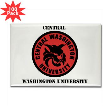 CWU - M01 - 01 - SSI - ROTC - Central Washington University with Text - Rectangle Magnet (100 pack) - Click Image to Close