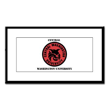 CWU - M01 - 02 - SSI - ROTC - Central Washington University with Text - Small Framed Print