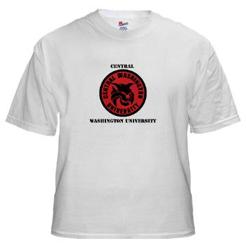 CWU - A01 - 04 - SSI - ROTC - Central Washington University with Text - White t- Shirt - Click Image to Close