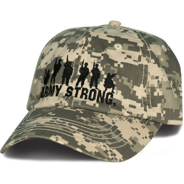 Army Army Strong with Soldiers Direct Embroidered Ball Cap Choice of Olive or ACU  Quantity 5