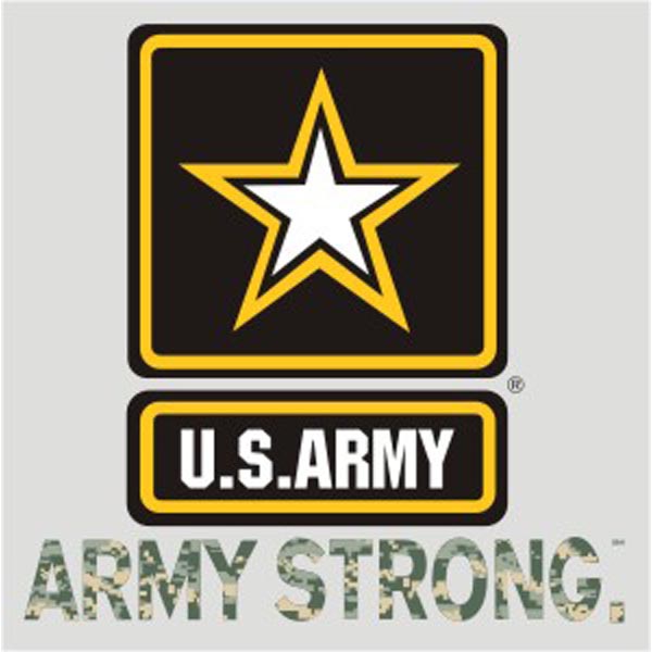 Army Decal US Army Star Logo with Army Strong 3.4 inch Decal  Quantity 10