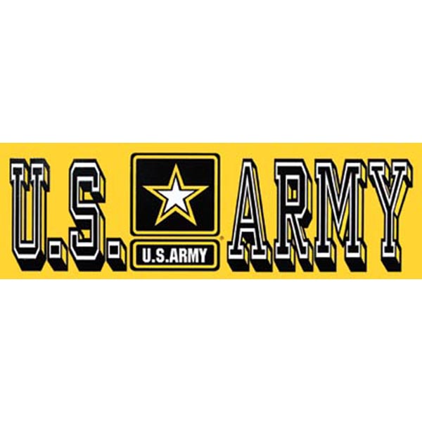 Army Decal US Army with Star Logo Bumper Sticker  Quantity 10  - Click Image to Close