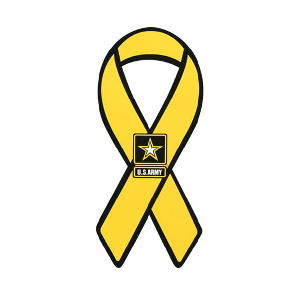 Army Magnet Army Star Logo Yellow Ribbon 8 inch Auto Magnet  Quantity 5  - Click Image to Close