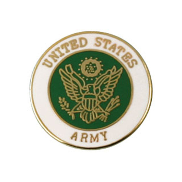 Army US Army Crest Round Lapel Pin 3/4  Quantity 10  - Click Image to Close