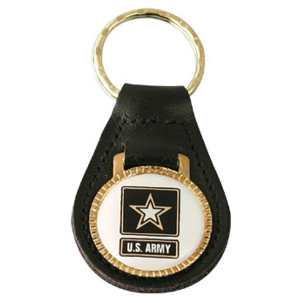 Army US Army Star Leather Key Fob  Quantity 5  - Click Image to Close