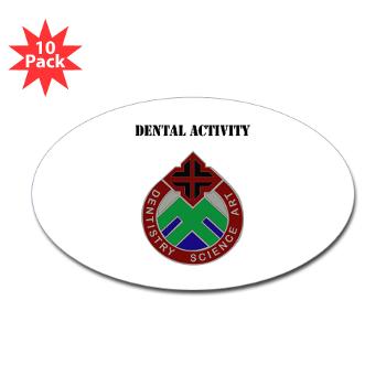 DA - M01 - 01 - DUI - Dental Activity with Text - Sticker (Oval 10 pk)