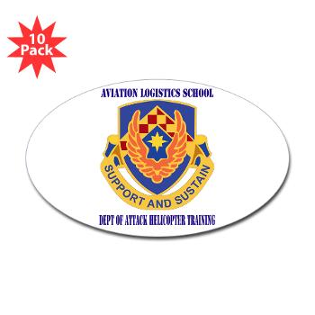 DAHT - M01 - 01 - DUI - Dept of Attack Helicopter Training with Text Sticker (Oval 10 pk) - Click Image to Close