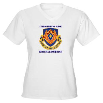 DAHT - A01 - 04 - DUI - Dept of Attack Helicopter Training with Text Women's V-Neck T-Shirt