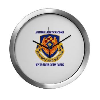 DAST - M01 - 03 - DUI - Dept of Aviation Systems Training with Text Modern Wall Clock