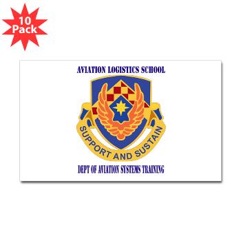 DAST - M01 - 01 - DUI - Dept of Aviation Systems Training with Text Sticker (Rectangle 10 pk)