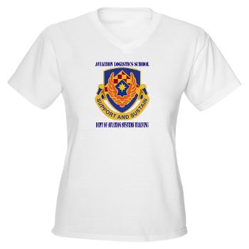 DAST - A01 - 04 - DUI - Dept of Aviation Systems Training with Text Women's V-Neck T-Shirt