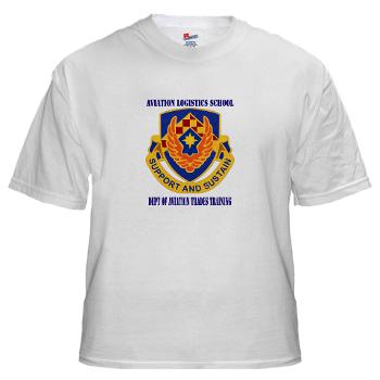 DATT - A01 - 04 - DUI - Dept of Aviation Trades Training with Text White T-Shirt