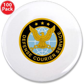 DCS - M01 - 01 - Defense Courier Service - 3.5" Button (100 pack) - Click Image to Close