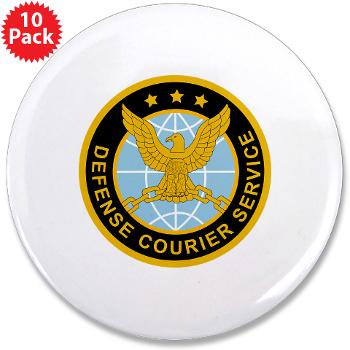 DCS - M01 - 01 - Defense Courier Service - 3.5" Button (10 pack) - Click Image to Close