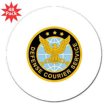 DCS - M01 - 01 - Defense Courier Service - 3" Lapel Sticker (48 pk) - Click Image to Close