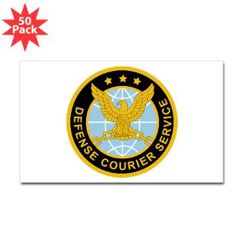 DCS - M01 - 01 - Defense Courier Service - Sticker (Rectangle 50 pk)