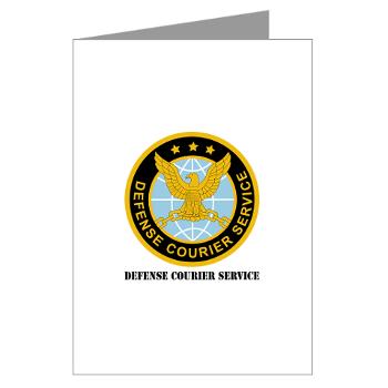 DCS - M01 - 02 - Defense Courier Service with Text - Greeting Cards (Pk of 10)