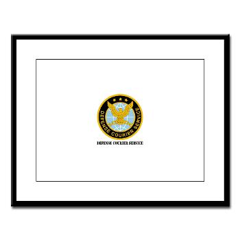 DCS - M01 - 02 - Defense Courier Service with Text - Large Framed Print