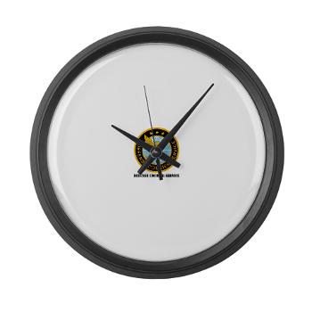 DCS - M01 - 03 - Defense Courier Service with Text - Large Wall Clock