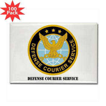 DCS - M01 - 01 - Defense Courier Service with Text - Rectangle Magnet (100 pack)