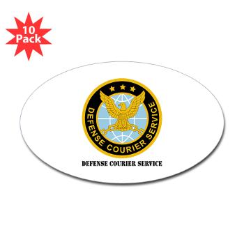 DCS - M01 - 01 - Defense Courier Service with Text - Sticker (Oval 10 pk)