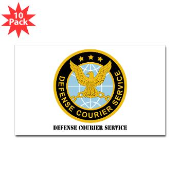 DCS - M01 - 01 - Defense Courier Service with Text - Sticker (Rectangle 10 pk)