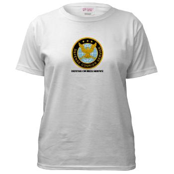 DCS - A01 - 04 - Defense Courier Service with Text - Women's T-Shirt