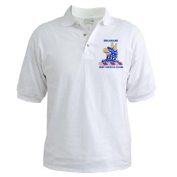 DELAWAREARNG - A01 - 04 - DUI - Delaware Army National Guard with text - Golf Shirt - Click Image to Close