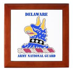 DELAWAREARNG - M01 - 03 - DUI - Delaware Army National Guard with text - Keepsake Box