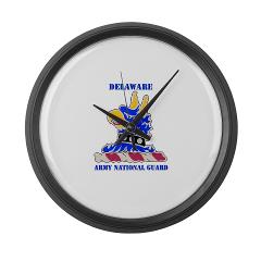 DELAWAREARNG - M01 - 03 - DUI - Delaware Army National Guard with text - Large Wall Clock