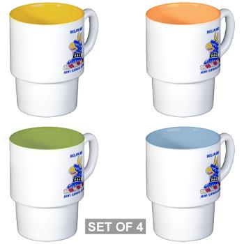 DELAWAREARNG - M01 - 03 - DUI - Delaware Army National Guard with text - Stackable Mug Set (4 mugs)