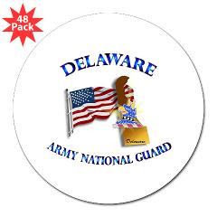 DELAWAREARNG - M01 - 01 - Delaware Army National Guard - 3" Lapel Sticker (48 pk)
