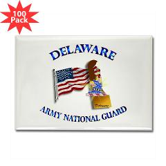 DELAWAREARNG - M01 - 01 - Delaware Army National Guard - Rectangle Magnet (100 pack)
