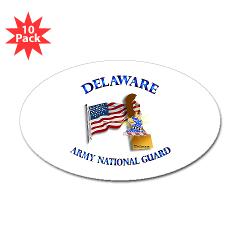 DELAWAREARNG - M01 - 01 - Delaware Army National Guard - Sticker (Oval 10 pk)