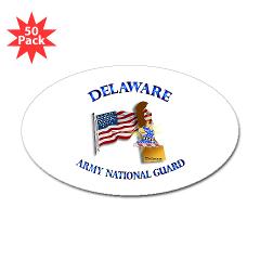 DELAWAREARNG - M01 - 01 - Delaware Army National Guard - Sticker (Oval 50 pk)