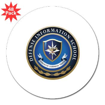 DIS - M01 - 01 - Defense Information School - 3" Lapel Sticker (48 pk)