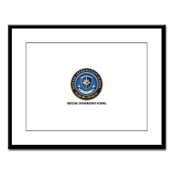 DIS - M01 - 02 - Defense Information School with Text - Large Framed Print