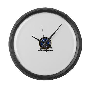 DIS - M01 - 03 - Defense Information School with Text - Large Wall Clock