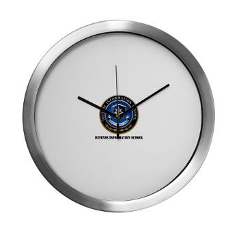 DIS - M01 - 03 - Defense Information School with Text - Modern Wall Clock